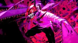 Chainsaw Man en train de se déchainer avec violence